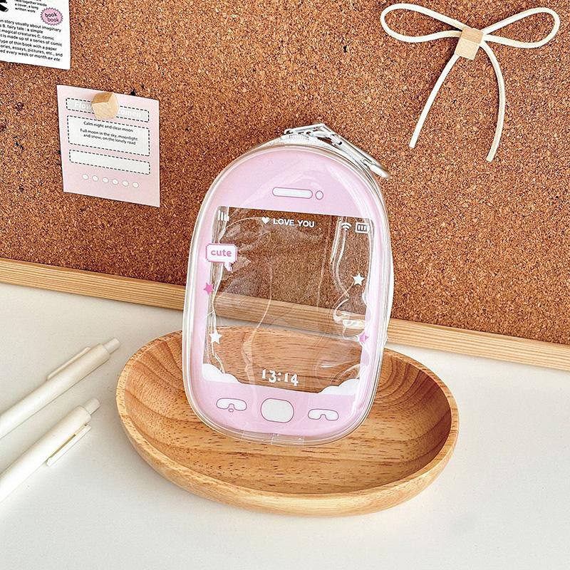 Toys Transparent Doll Storage Bag PVC Bag for Figurines Plush Cotton Dolls Carry Portable Storage Case Pouch Keychain Pendant