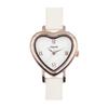 Fragola Heart Case Strap Watch N00124S-1 PG/WH Women's White