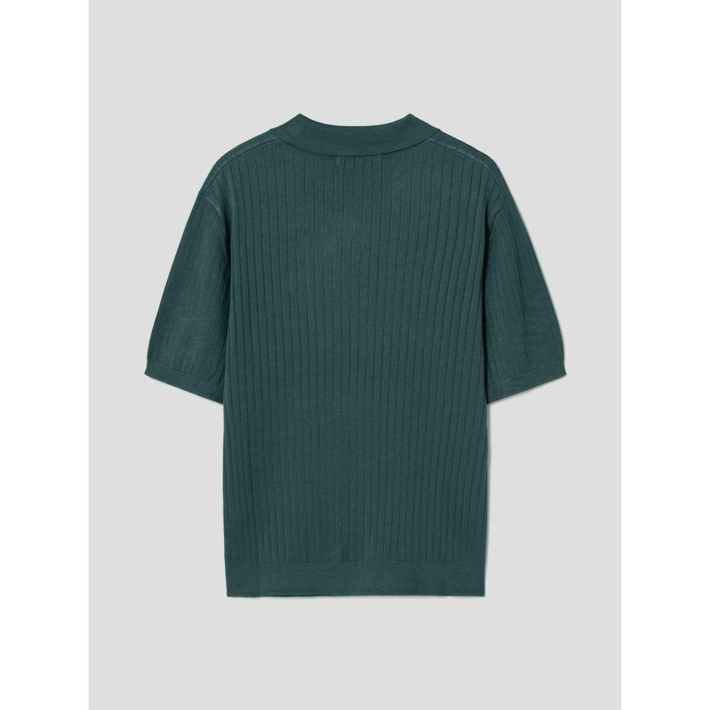 8seconds Wide Ribbed Collar Short Sleeve Knit Green (424751Ly3M)