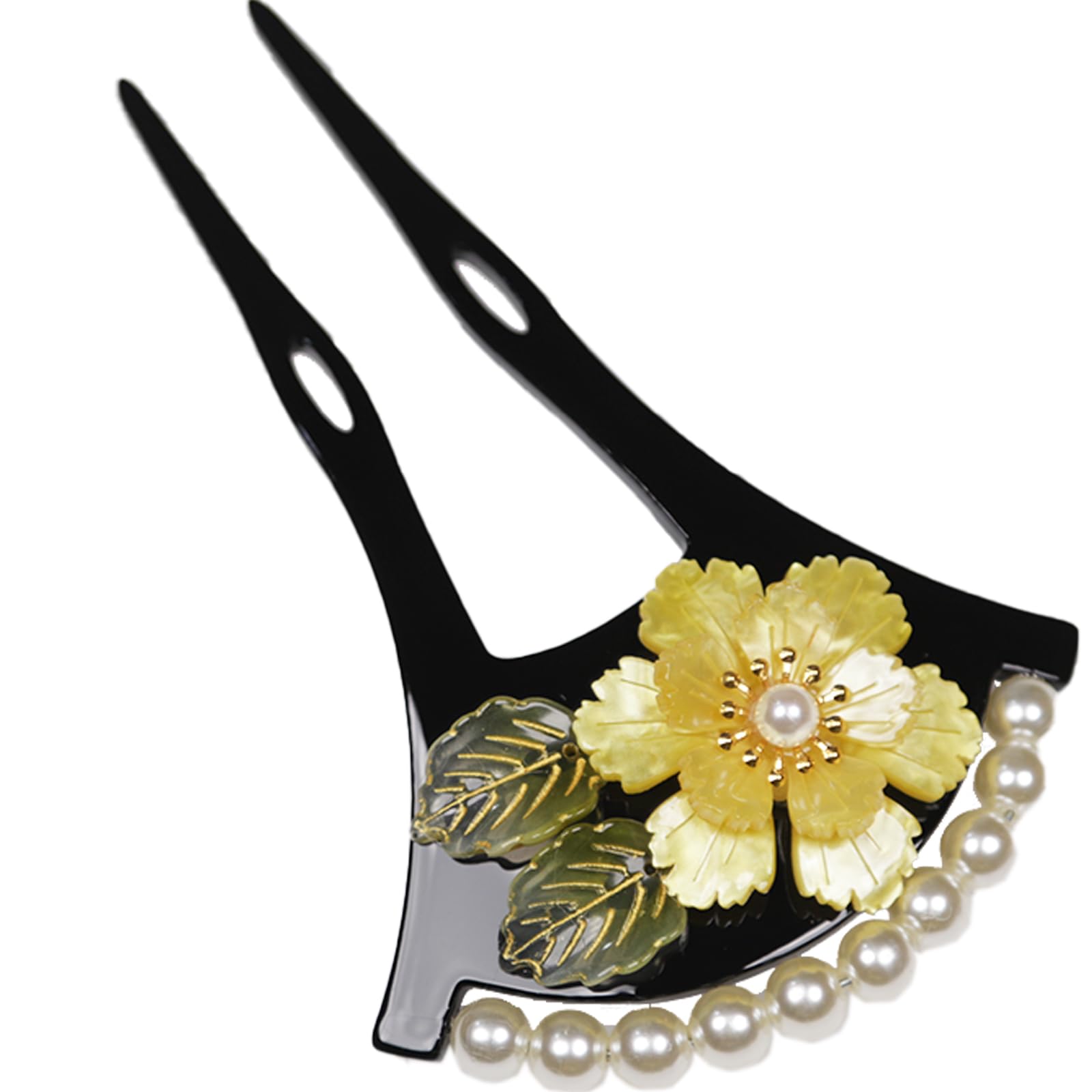 

[TOuWA] Kanzashi (Japanese hair ornament), fan-shaped, two-pronged, for kimono, formal kimono, yukata, hakama, furisode, graduation ceremony,