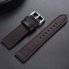 18mm 20mm 22mm 24mm Stitching Sports Watch Band Brown Genuine Leather Watch Strap Men's Steel Clasp Bracelet Universal Wristband