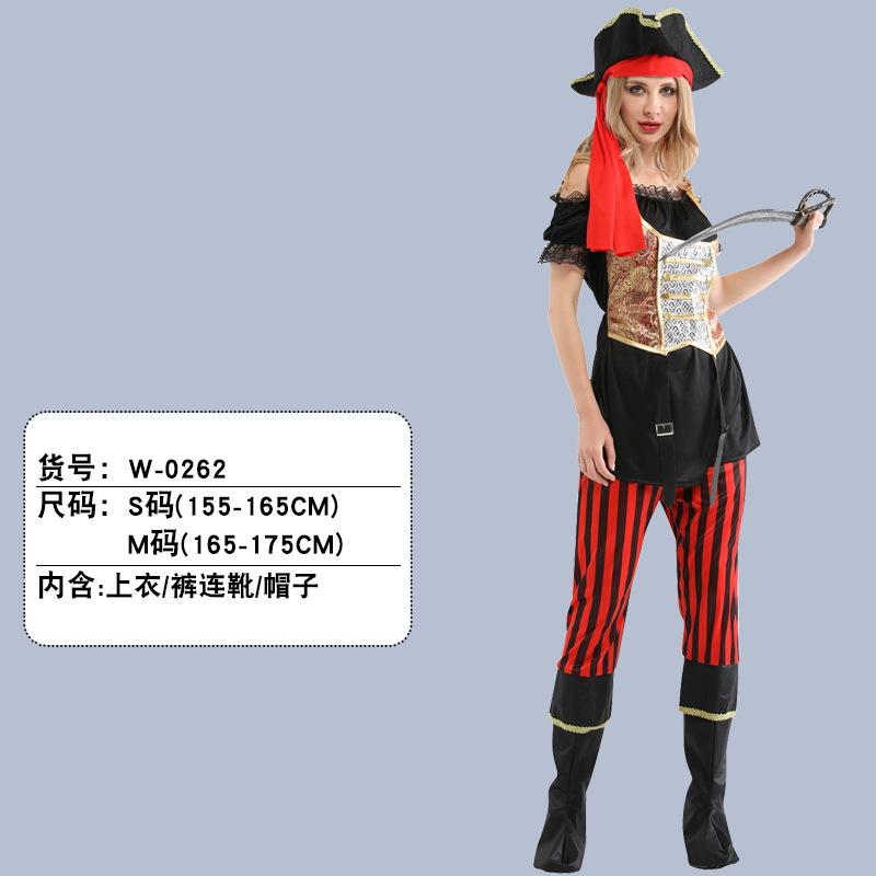 Halloween Adult Pirate Costumes Somali Jack Pirate Captain Dress Party Dress Up
