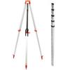 Green Rotary Laser Level Kit with Adjustable Tripod and 5M Staff, 500M Range, 360 Degree Rotary Scanning, Self-Leveling Laser Level System Kit, for