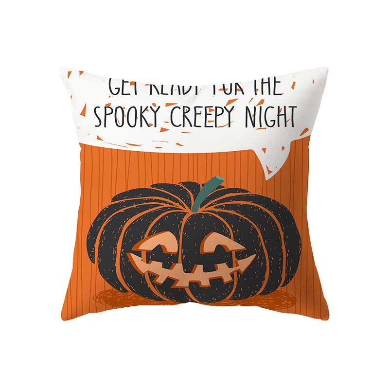 Halloween Theme Throw Pillow Cover Devil Pumpkin Throw Pillow Cover Sofa Chair Bed Cushion Cover Home Decor