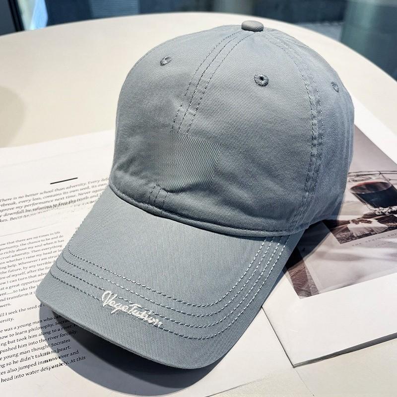 Embroidered Letter Baseball Cap With Sun Protection For Casual Outdoor Wear