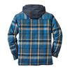 Men's Quilted Lined Button Down Plaid  Shirt Add Velvet To Keep Warm  Jacket With Hood
