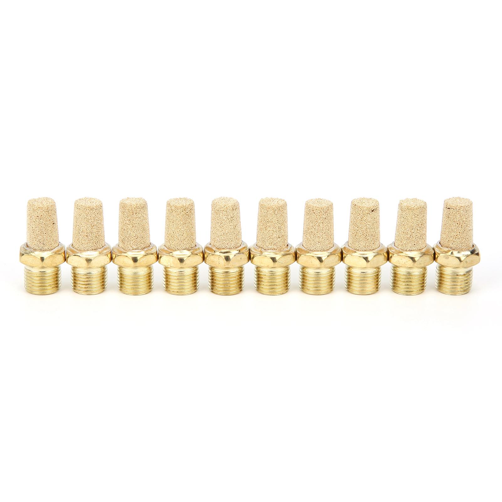 

100Pcs G18 Pneumatic Muffler Solenoid Valve Brass Silencer Long Head Industrial Components