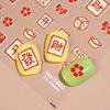 Redanco5D Embossed Cartoon Mahjong 3D Nail Art Stickers - Red Zhong Fa Cai Design (He1600)