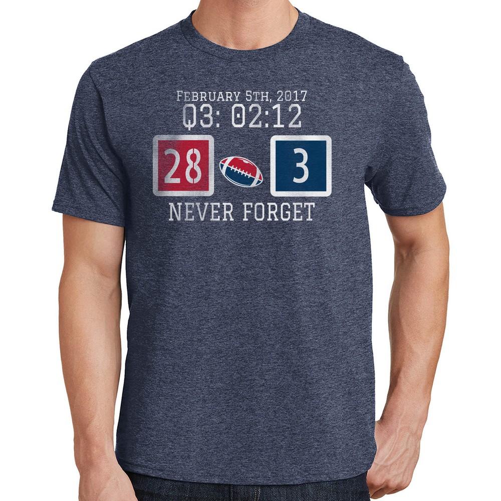 Patriots vs. T-Shirt Falcons Super Bowl Non Dimenticare 28-3 2:12 terzo trimestre 3179