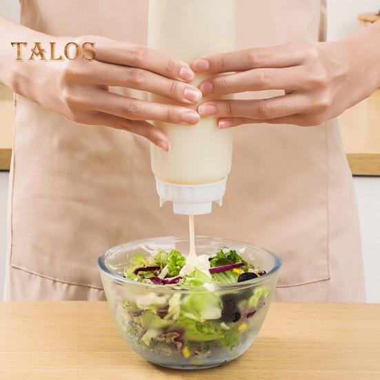 Krydderdispenser Klembar Sausflaske Stor Kapasitet Gjenbrukbar Krydderbeholder Dobbelthodet Kjøkkenverktøy for Væsker Sauser