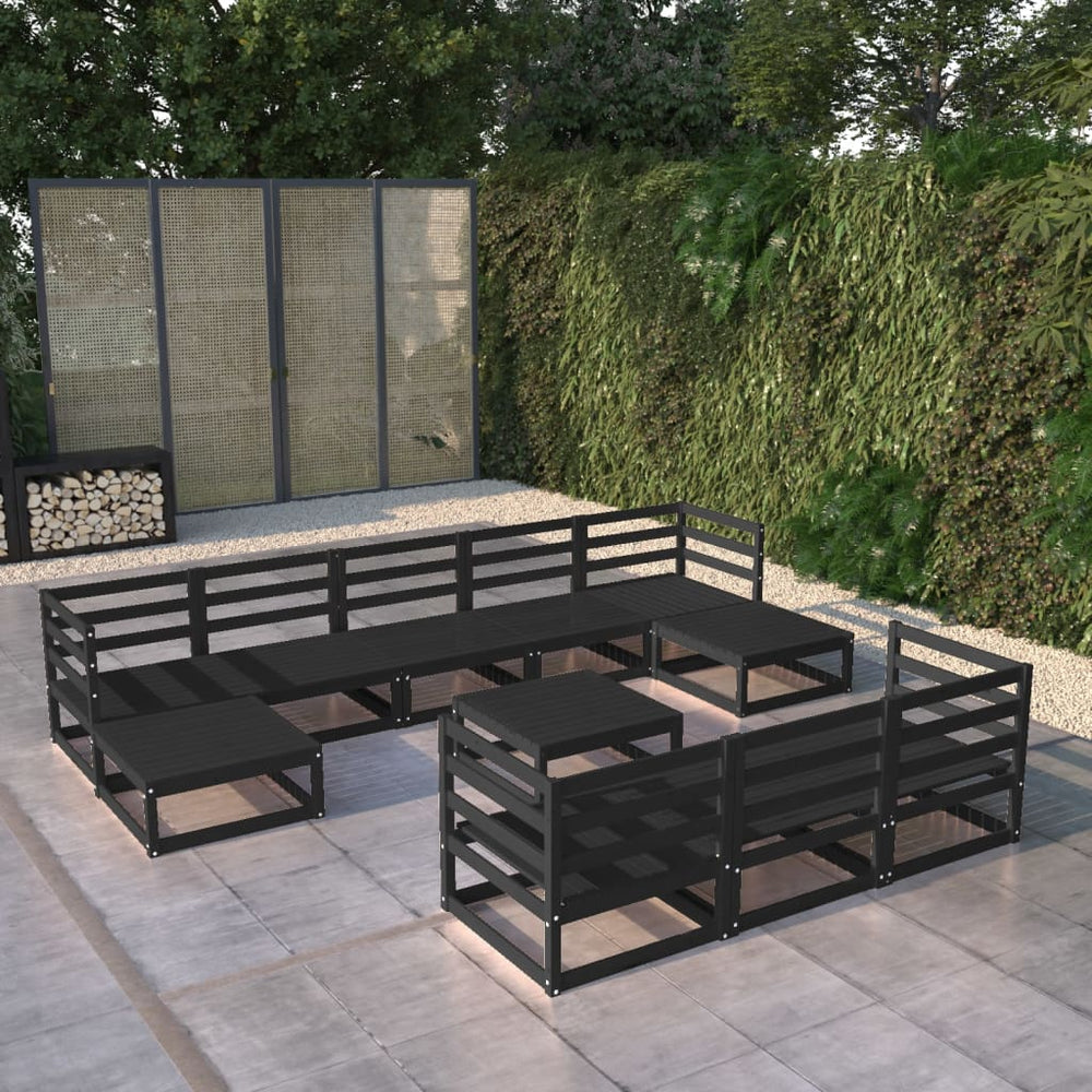 Garden Furniture Set 11 Pcs Solid Pine Wood
