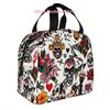 1pc Tattoo Flash Art Collection Printed Thermal Bag, Designed for Insulation. This Bag Is Not for Food Contact And Is Suitable F