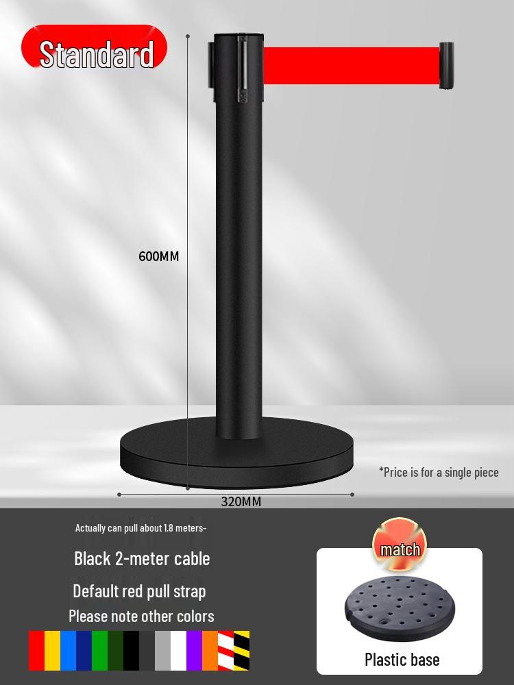 Retractable Queue Barrier Post with Belt