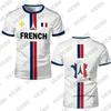 Summer New France Football Jersey Women Men Sports T-shirt Street Soccer Uniforms Casual French Map Flag Graphic Oversized Tops