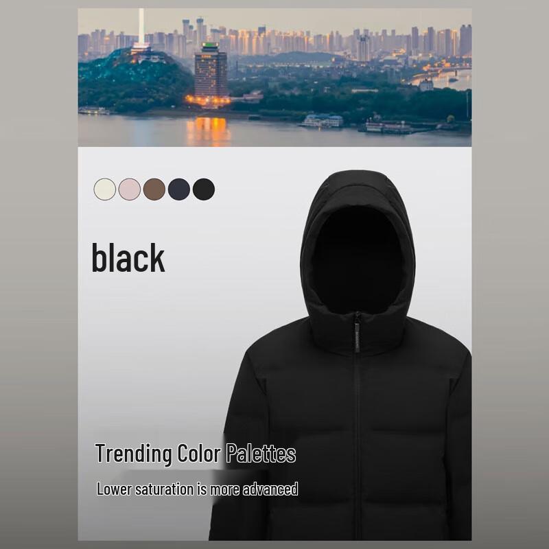 Bosideng B250245550 Short Hooded Down Jacket