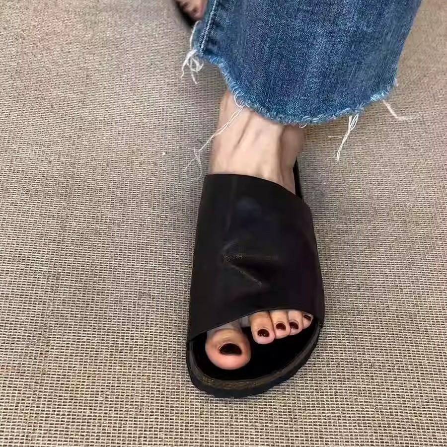 Suding Home · Lazy and PriceShu 2025 Boken Slippers Women's summer outer wear thick-soled non-slip sandals lazy shoes
