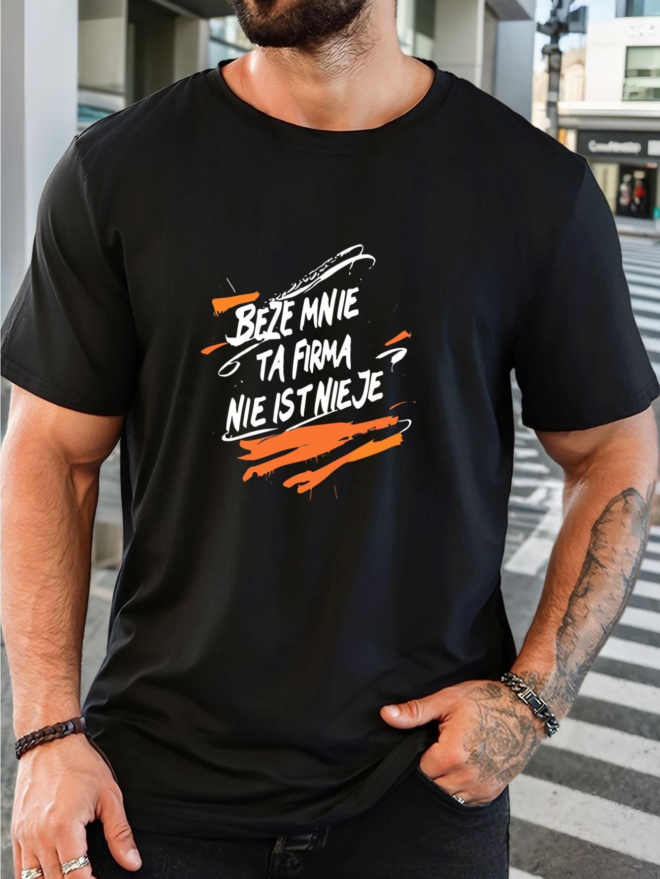 T-Shirt y2k BEZE MNIE Polish Text Black/White 2XL