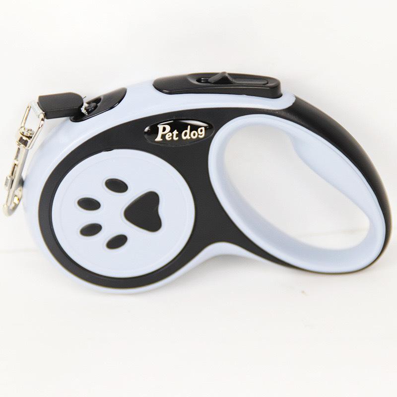 Dog Leash Automatic Telescopic Anti-explosion Punch Retractable Paw Print Walking Dog Leash Medium and Small Dog Teddy Products