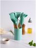 12-Piece Non-Stick Silicone Kitchen Utensil Set with Wooden Handles - High-Temperature Resistant Spoons and Spatulas