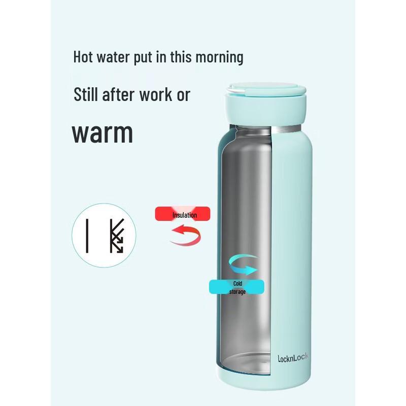 LOCK&LOCK Large Capacity Double-Drink Insulated Water Bottle