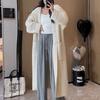 Autumn and Winter New Loose Lazy Wind Outside Wear Knitted Cardigan Women's Fashion Casual Long Sweater Jacket Top