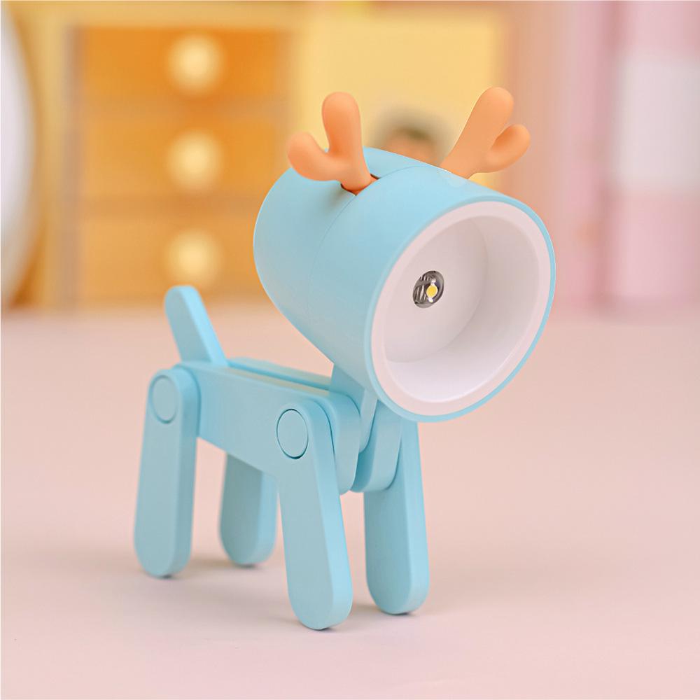 Creative LED Mini Night Light - Cartoon Pet Ears Folding Desk Lamp, Ideal Gift