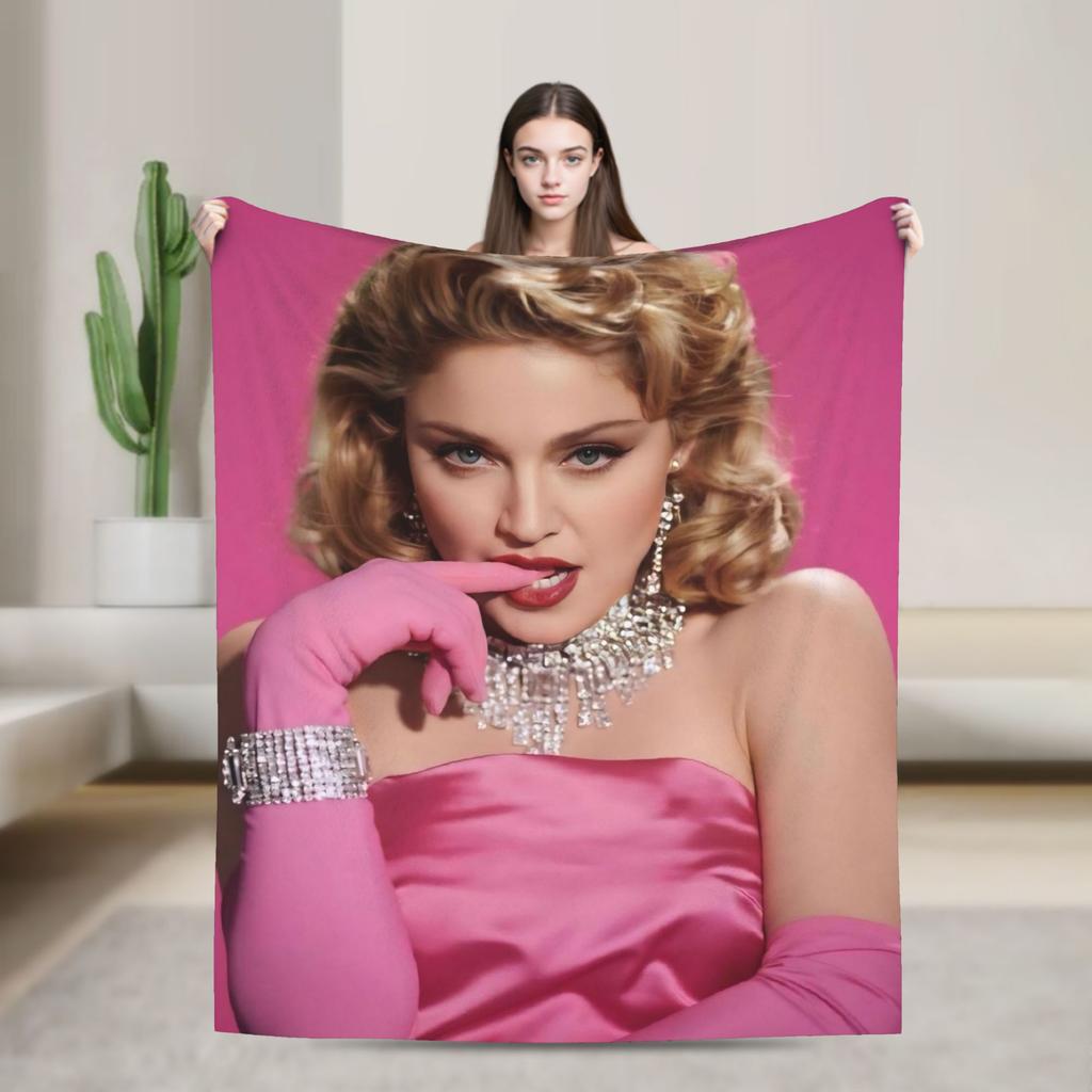 M-Madonna Confessions II 2026 Blanket Plush Funny Warm Throw Blankets for Bedding Lounge Decoration
