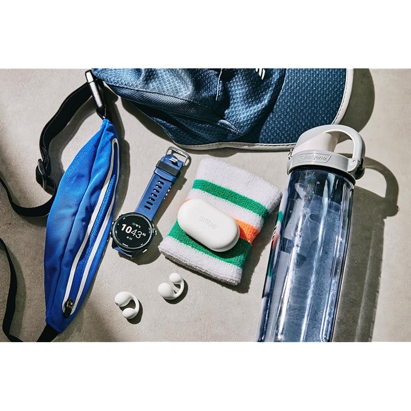 ambie sound earcuffs AM-TW02 (White × White) Amby 2nd generation Earphones for listening without covering your ears open year Completely wireless