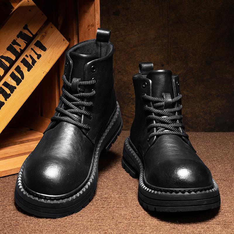 Móda Žhavé Podzimní a zimní pánské boty Retro klasický britský styl Denní outdoorová motorka Kvalita Business Office Kůže Sh