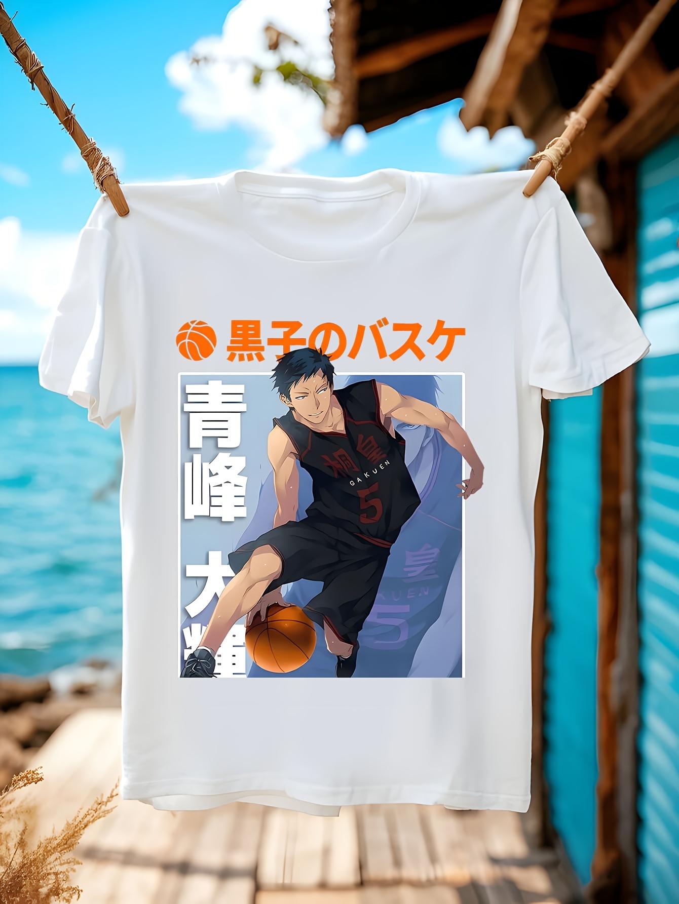 Kuroko No Basket Daiki Aomine Anime Basketball Shirt Plus... M