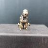Brass Kneeling Lady Miniature Sculpture Desktop Decor Ornaments for Office Home Sensual Girl Figurine Artwork Collectible Gift