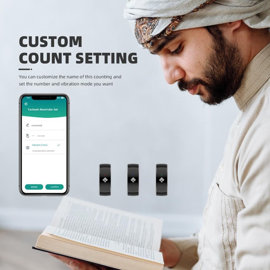 Time On Point Vibration Alert Portable Lightweight Zikr Ring New Smart Counter Digital Ring Waterproof Counter Azan Reminder