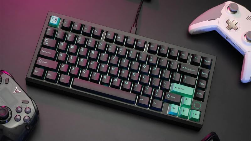 Meletrix BOOG75 HE Tastatur, Gaming-Tastatur, Magnetschalter, Rapid Trigger-kompatibel, Betätigungspunkt veränderbar, vollständige RGB-Beleuchtung, ausgestattet mit PBT