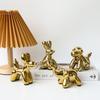 High Quality Hot Sales Decorative Items Nordic Light Luxury Electroplated Ceramic Balloons Dogs Monkeys Rabbits Animal Ornaments