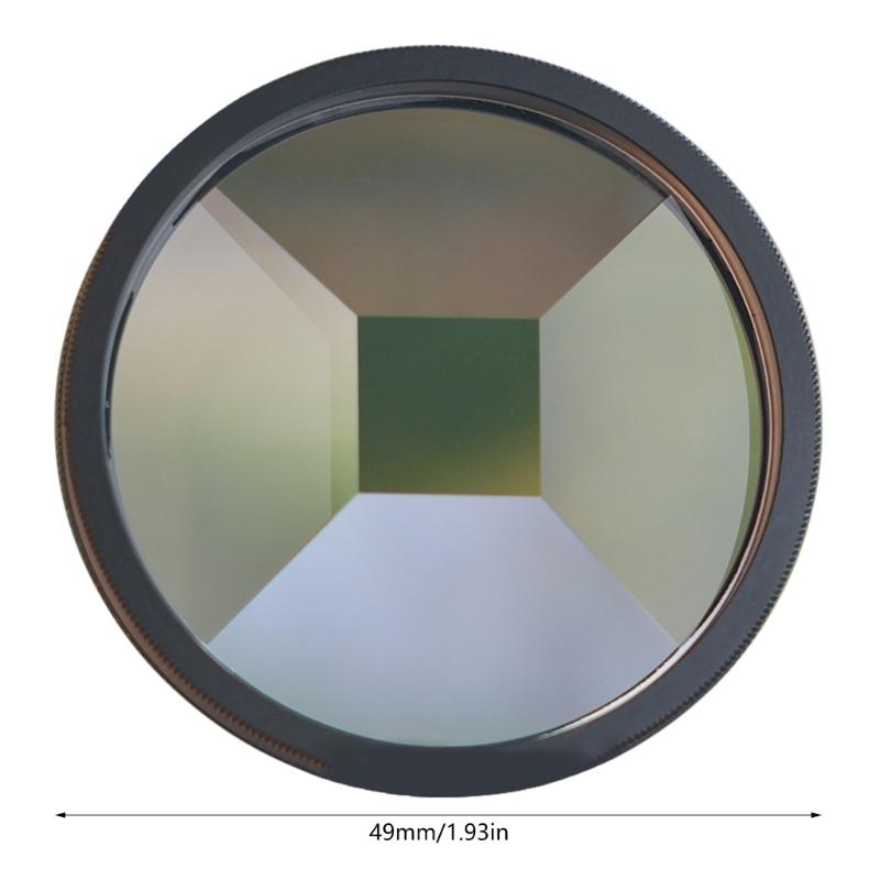49mm Kaleidoskop Glasprisma Kameraobjektivfilter Prismafilter Fotografie Spezialeffekt Kaleidoskop Split Dioptrien SLR