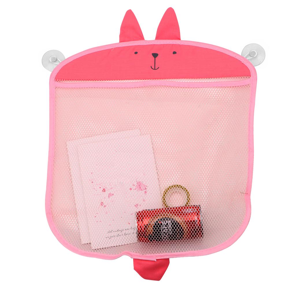 Net Mesh Bag Wall Sucker Hanging Baby Bath Toys Shampoo Organizer Kitchen Bathroom Storage Bags Home Organization