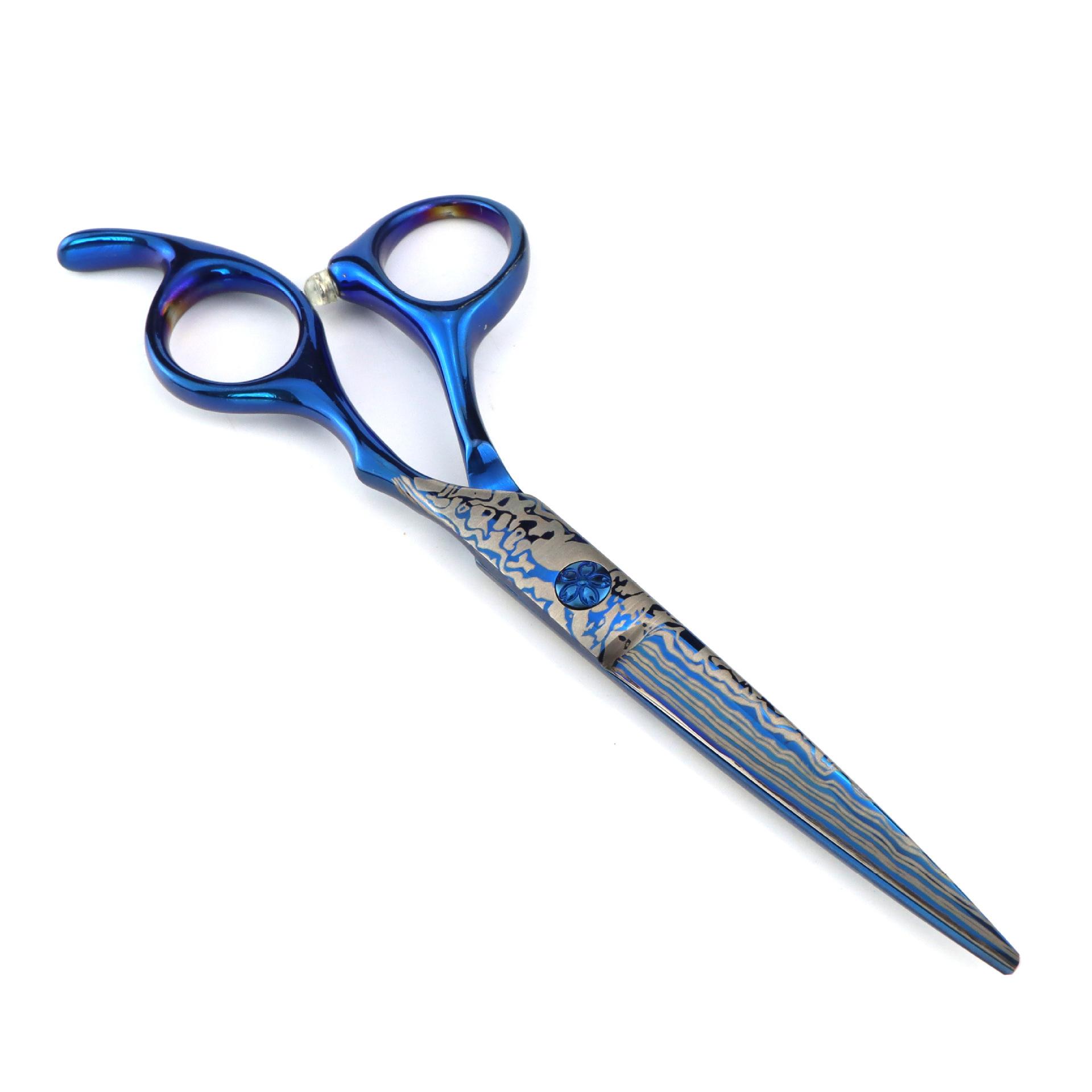 6.0 Inch Blue, Hair Scissors, Hair Scissors, Tooth Scissors, Bangs Scissors, Tooth Scissors, Thin 6.0inch blue flat scissors
