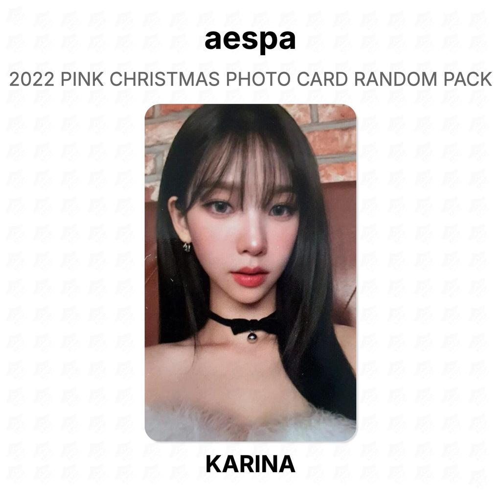aespa 2022 PINK CHRISTMAS PHOTO CARD RANDOM PACK Official Photocard