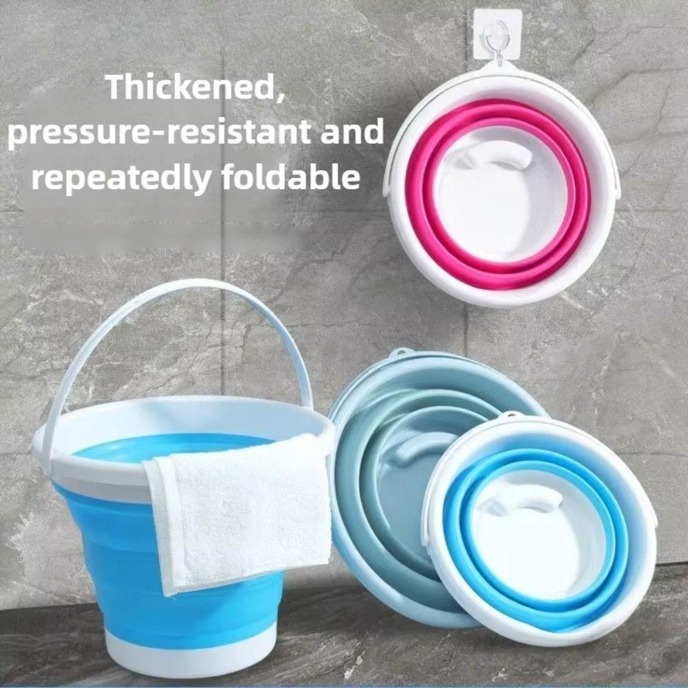 10L Foot Soaking Bucket Thicken Outdoor Fishing Bucket Collapsible Wash Basin  Songkran Festival