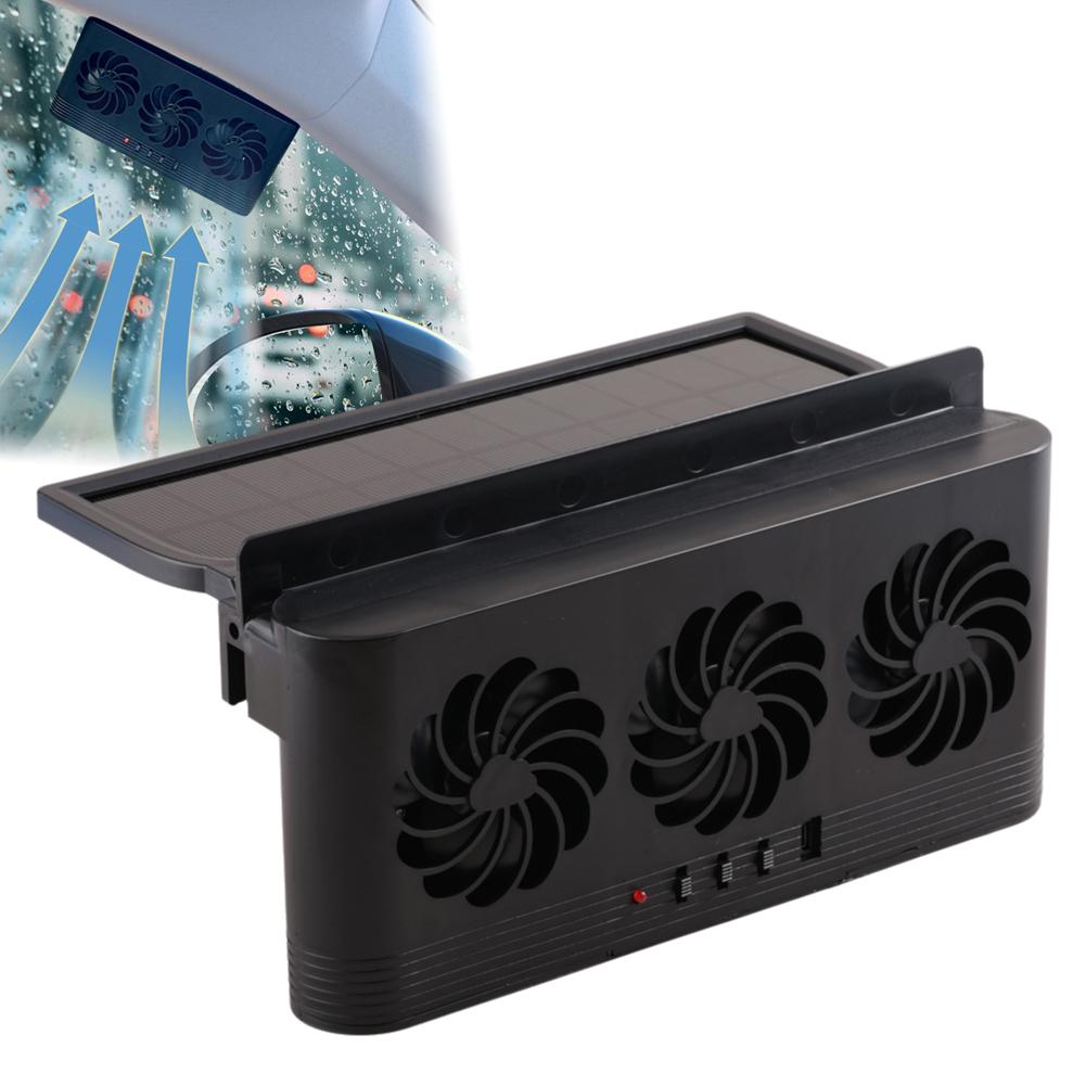 Car Fan Usb Charging Solar Powered Fan Car Cooler Frontrear Window Radiator Exhaust Fan Auto Air Vent Fan Ventilation Radiator
