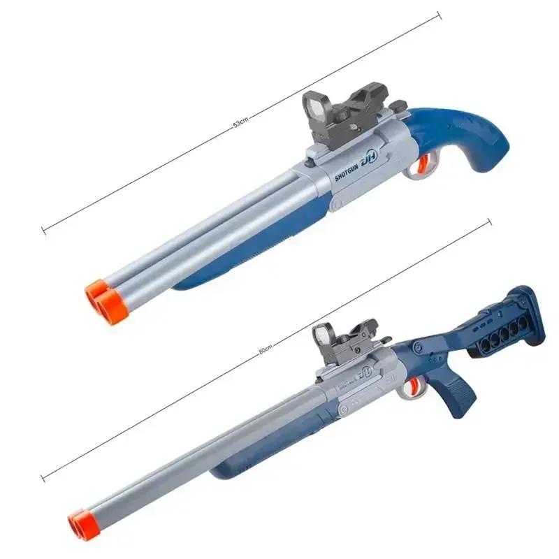 MZ686 Toy Gun Children'S Double-Barreled Burst Soft Bullet Gun Weapon for Shooting Toys for Boys Traumat Gun Machinegun Rifle