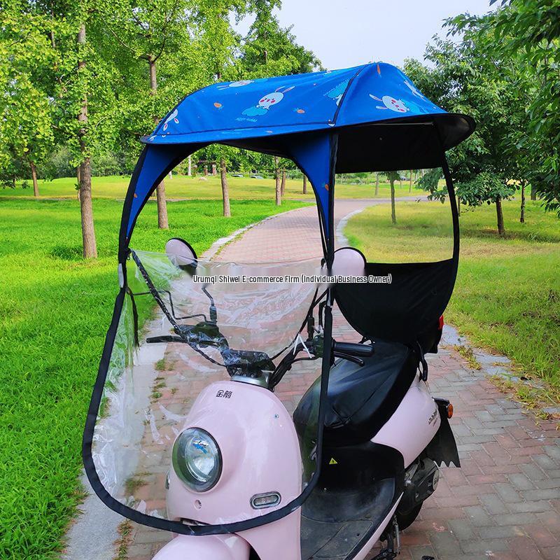 Electric Bicycle & Motorcycle Rainproof Windproof Canopy Shelter