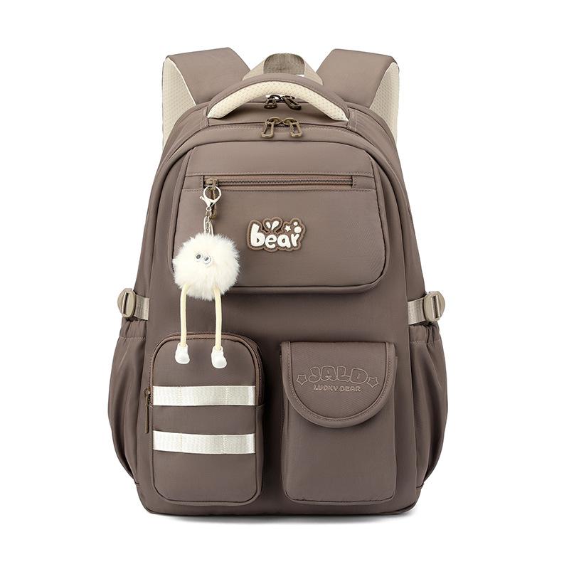 Middle School Student School Bag Girls Cute Backpack Casual Daypack Multiple Pockets Book Bag Waterproof Durable Travel Rucksack