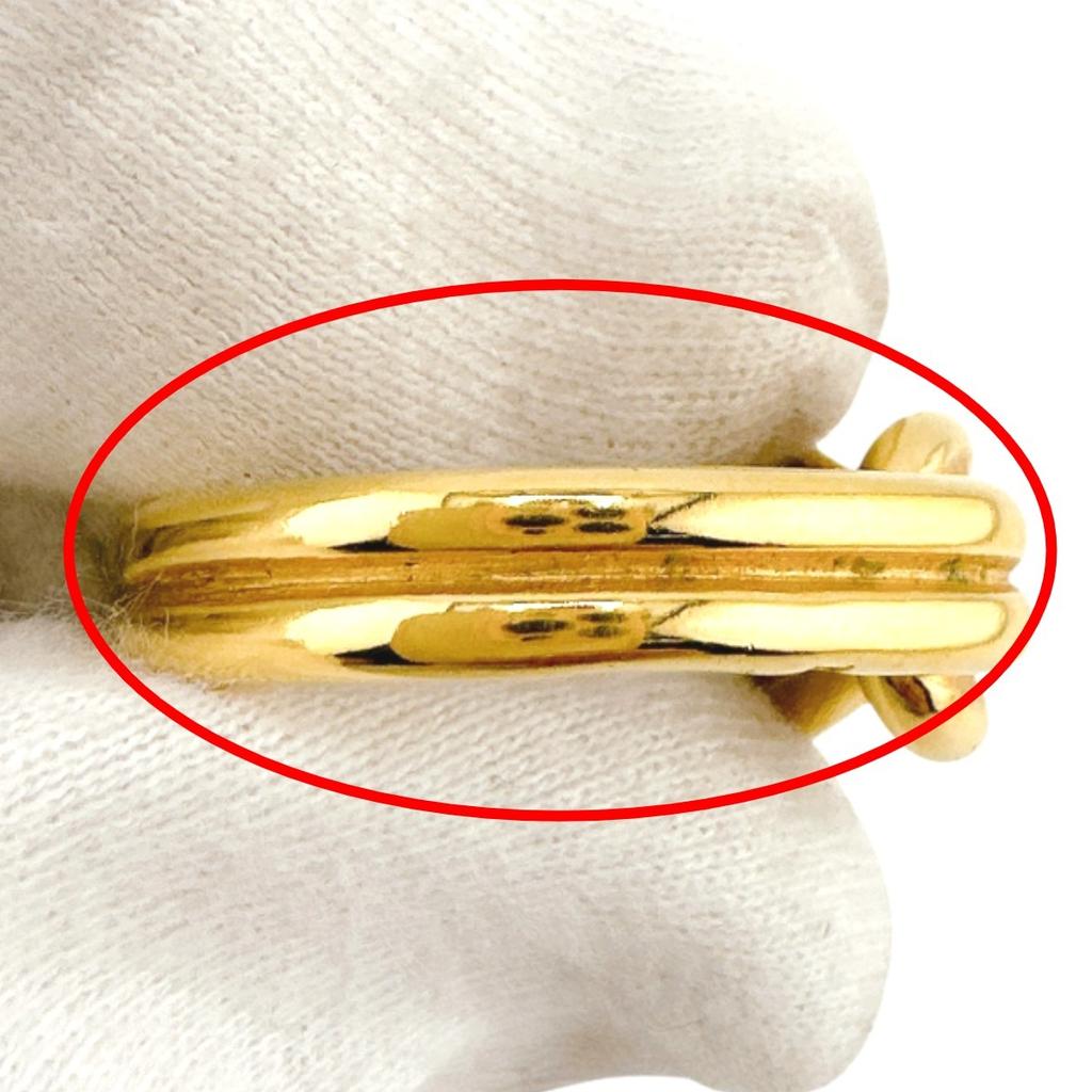 HERMES Scarf ring gold Scarf ring metal gold Used