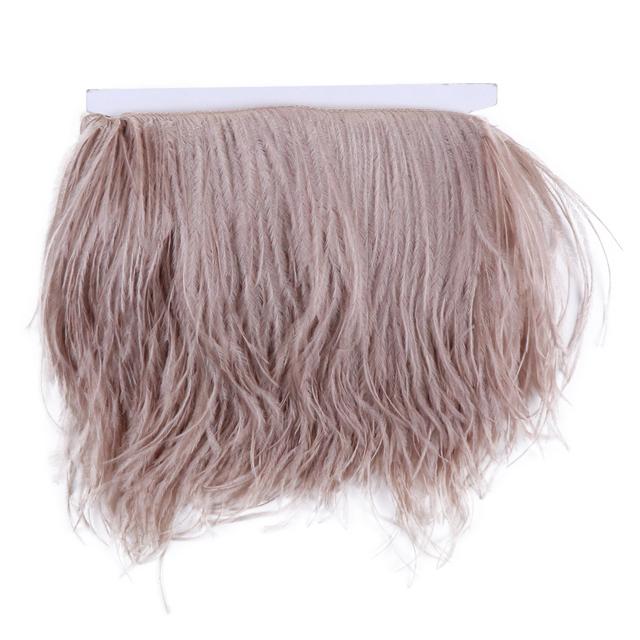 Feather1Meter White Ostrich Feathers Trim Fringe 10-15/15-18/18-22cm Plumes Ribbon For Wedding Crafts Dress Sewing  Party Accessories