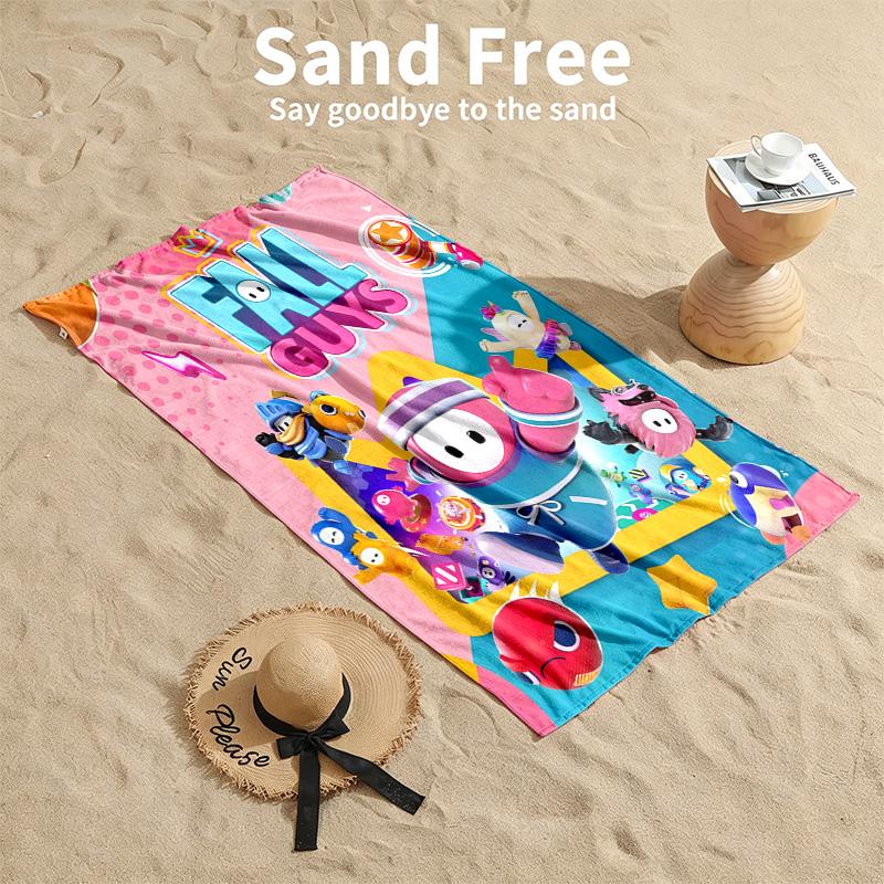 Fall guys Beach towels also serve as bath towels summer essential a musthave for the outdoors the beach and the pool