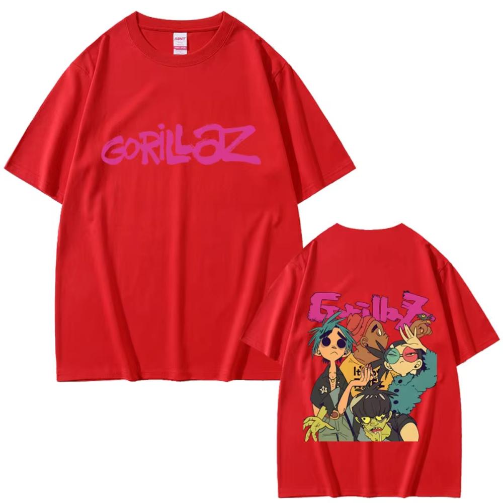 Gorillaz Band TShirt Summer Unisexs Unisex Hip Hop Fashion Oversized Streetwear Male Gothic Rock Alternative Short Sleeve T Shirts