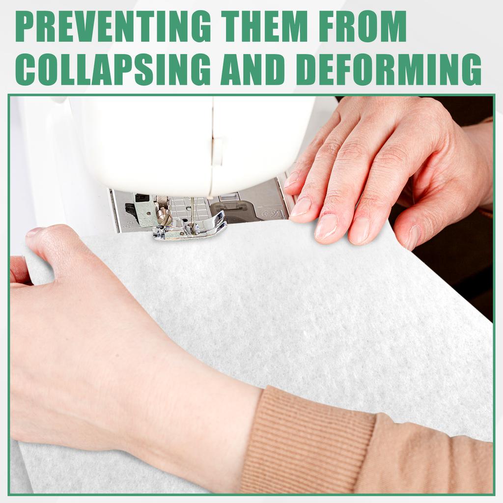 Fusible Interfacing For Sewing Soft And Stable Thick Heavy White Iron-On Non-Woven Fabric Stiffener 59 X 59 Inch Iron On Polyest