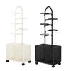 Indoor Basketball Storage Rack Volleyball Stand for School Home Kindergarten Black