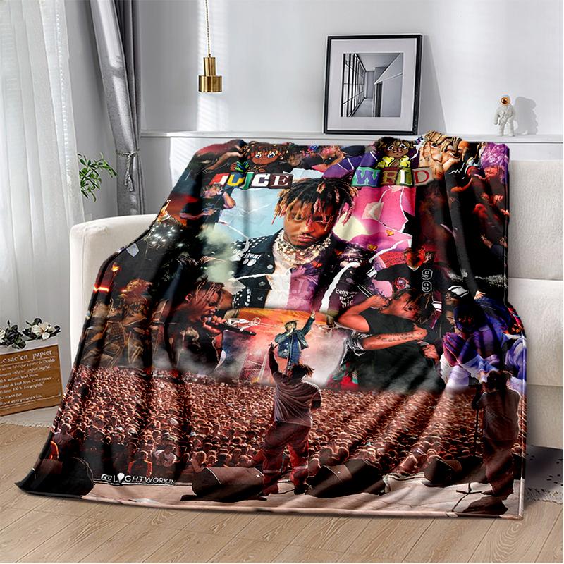 3D Print Juice WRLD 999 Legend Rapper Album Blanket,Soft Throw Blanket for Home Bedroom Bed Sofa Travel Picnic Cover Kid Gift